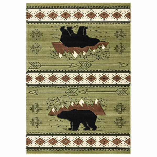 United Weavers Of America Cottage Timberland Green Area Rectangle Rug, 7 ft. 10 in. x 10 ft. 6 in. 2055 41845 912